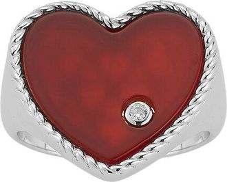 Glaze Jewelry Plated Silver Cz Ring