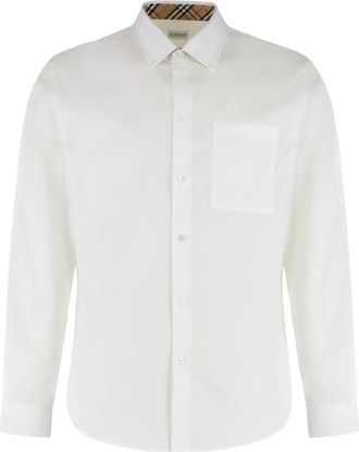 Burberry White Regular Solid Shirt