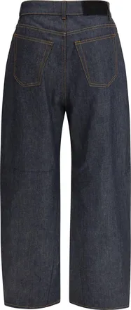 Givenchy Womens Raw Cocoon Pants Dark Blue Cotton Jean