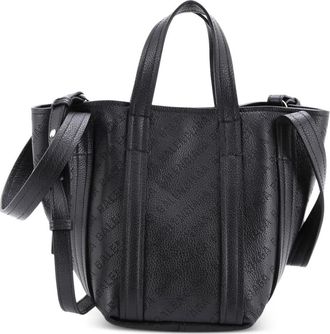 Balenciaga Everyday 2.0 North South Logo Perforated Leather XS tote bag - Zwart