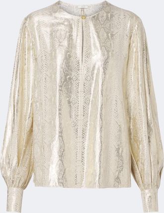 Joseph Blusa Valerie en mezcla de seda estampada