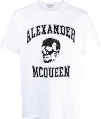 ★alexander mcqueen★ Signature Short Sleeve T-Shirt Black W Men's McQueen-T-Shirt in Black | Alexander McQueen US