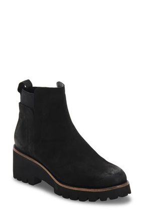 Blondo Danika Waterproof Bootie in Black Nubuck at Nordstrom, Size 5.5