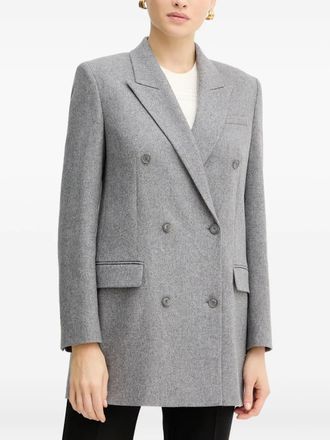 BOSS Jukana blazer met dubbele rij knopen - Grijs