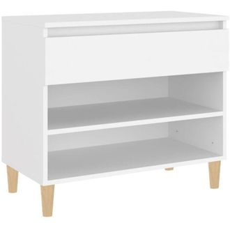 vidaXL Shoe Cabinet White 70x36x60 cm Engineered Wood Vidaxl