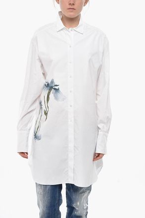Givenchy Camicia in Popeline ORCHID con Stampa Givenchy