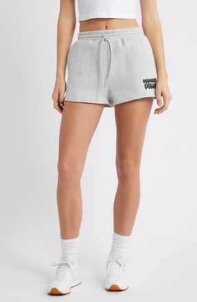 Princess Polly Cotton Blend Drawstring Sweat Shorts in Grey at Nordstrom, Size 12