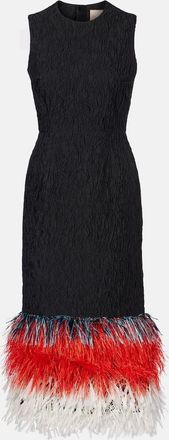 Roksanda Ilincic Zua feather-trimmed midi dress