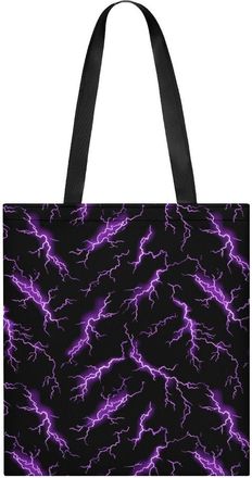 Generic Thunder Print Tote Bag for Women Men Shoulder Bags Purses Pouch Handbags