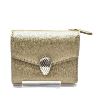 Bulgari Pre-owned Wallets, female, Yellow, Size: ONE SIZE Pre-owned Serpenti Forever Leather Trifold Wallet