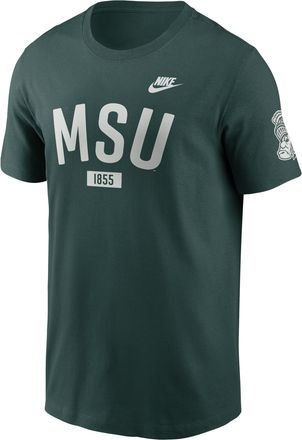 Nike Michigan State Legacy Arch 2-Hit Nike Mens College T-Shirt in Green | N1993EYMSV-5ML