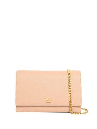 Valentino Garavani Vlogo Signature Leather Wallet On Chain