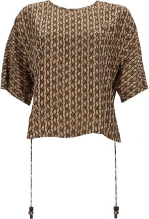 Max Mara Overhemden, Dames, Bruin, XS, Nordica Blouse