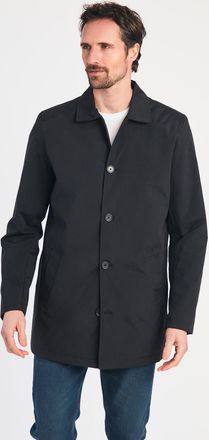 Kensington Eastside Mens Black Mid Length Button-Up Mac Coat - Size Large