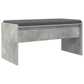vidaXL Banco De Entrada Con Coj&iacute;n Gris Concreto 83 X 38 X 40 Cm Vidaxl