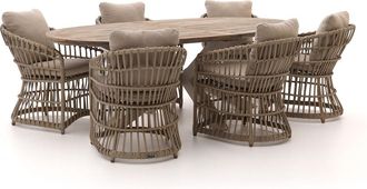 Intenso Furniture Intenso Cameri/ROUGH-Y Ellips 240cm dining tuinset 7-delig