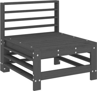 vidaXL Vidaxl - Sof&aacute; Central De Jard&iacute;n Madera Maciza De Pino Gris