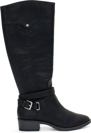 Style & Co. Womens Bennon Block Heel Knee High Boots In Black