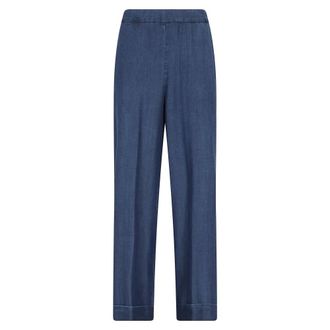 Kiltie Straight Trousers, female, Blue, Size: L Kirk Trousers