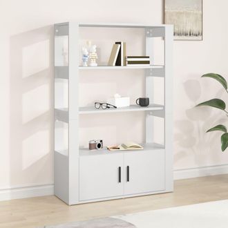 vidaXL Aparador De Madera Contrachapada Blanco 80x30x119,5 Cm Vidaxl