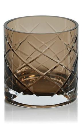 Zodax Martina Hand Cut Glass Vase in Brown at Nordstrom Rack
