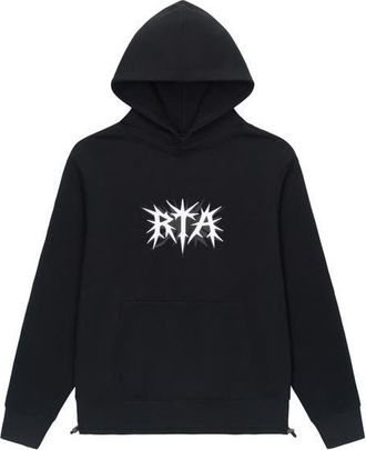 Rta Jordan Black Spike Oversize Graphic Hoodie at Nordstrom, Size Xxx-Large