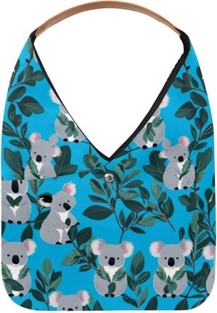 Generic Koalas and Leaf Reusable Lightweight Grocery Bags - Foldable Into Compact Pouch, Washable & Sturdy, Multipurpose for Shopping and Travel