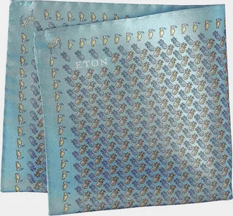 Eton Men & apos;s Pineapple Print Silk Twill Pocket Square