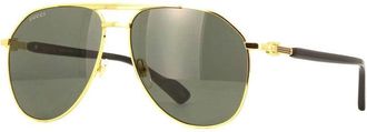 Gucci GG1220S001 Metal Aviator Sunglasses - Gold