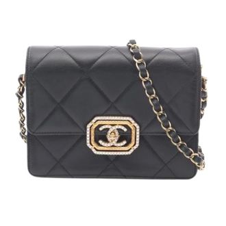 Chanel Pre-owned Vintage Schoudertas - Dames - Pre-owned - Zwart - Maat: ONE Size Leer