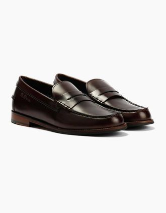 Ben Sherman Mens Ben Sherman Sid Brush Off Leather Mens Brown Penny Loafers - Size: 10