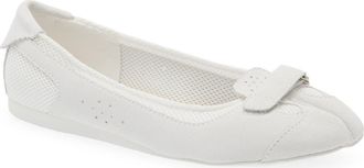 Jeffrey Campbell Faylen Ballet Flat in White Suede Combo at Nordstrom, Size 5.5