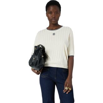 Gerard Darel Lyra Short Sleeved Sweater in Ecru at Nordstrom, Size X-Large