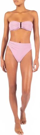 Anemos Strapless Tortoise Bikini Top In Orchid