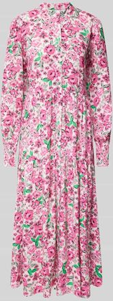 Vero Moda Midikleid mit Stehkragen Modell ALIRA in Pink, Gr&ouml;&szlig;e 34