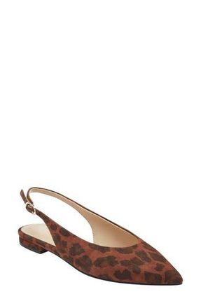 Marc Fisher Grissy Slingback Pointed Toe Flat in Medium Natural at Nordstrom Rack, Size 9.5