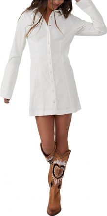 Free People Thea Mini Dress In White