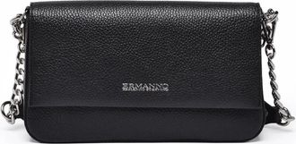 Ermanno Scervino Black Leather Baguette Bag