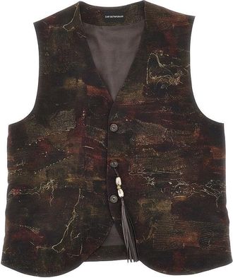 Emporio Armani Printed cupro vest Man 50