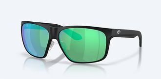 Costa Unisex Trades Polarized Sunglasses In Matte Black Green Mirror