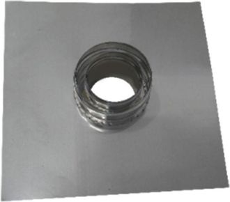 MBM Tubo De Humos De Pared Doble Aislado De Acero Inoxidable Con Placa Y Tronco Pasante Dn 130/180