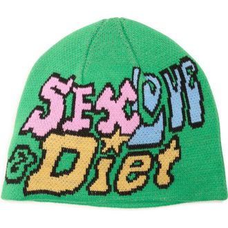 Diet Starts Monday Knit Beanie in Green at Nordstrom Rack