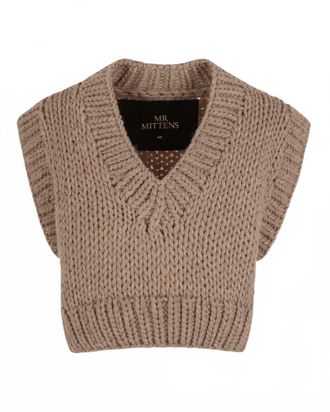 Mr. Mittens Womens Mini Vest In Taupe