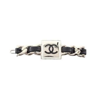 Chanel Pre-owned Accessories, female, Yellow, Size: ONE SIZE Pre-owned Coco Mark Barrette
