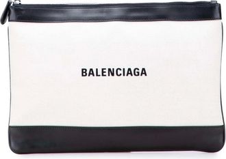 Balenciaga Pre-owned Clutches, female, White, Size: ONE SIZE Pre-owned Flat Pouch