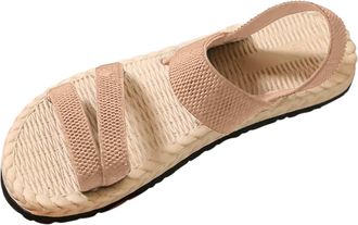 Generic Summer Womens Sandals For Women Summer 2026 Comfortable Shoes Open Toe Ankle BackStrap Wide Fit Walk With Arch Support Ladies (Khaki, 4.5)