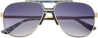 Freyrs Eyewear Logan Aviator Sunglasses in Light Gold /Gray at Nordstrom