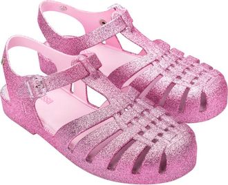 Melissa Possession Glitter Fisherman Sandal in Pink Silver Glitter at Nordstrom, Size 6