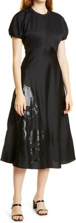 Ted Baker Nieve Floral Detail Ponte Dress in Black at Nordstrom, Size 2