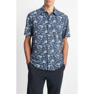 Vince Short Sleeve Button-Up Shirt in Coastal Combo at Nordstrom Rack, Size Xx-Large